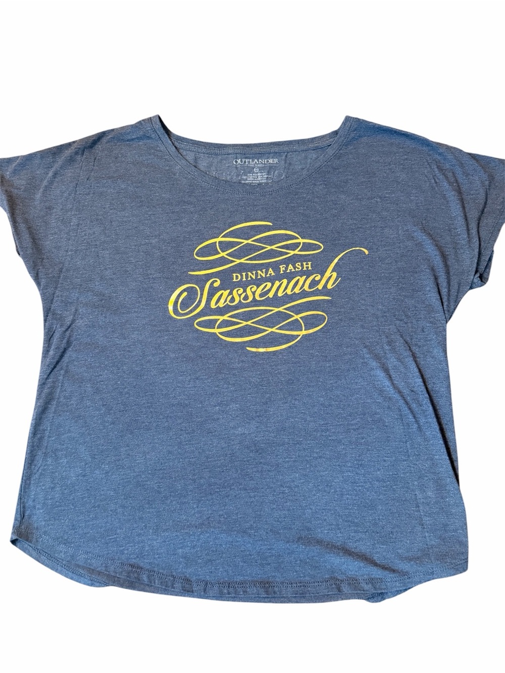 Outlander Women's Blue Short-Sleeve Graphic Tee - Dinna Fash Sassenach